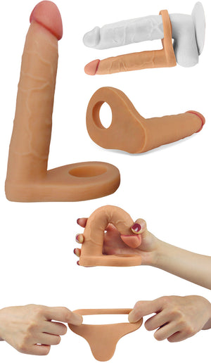 Dildo réaliste pour double pénétration LoveToy Ultra Soft Double
