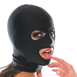 Cagoule SM en spandex Fetish Fantasy - 3 trous