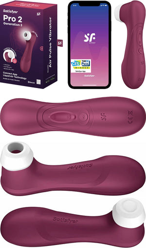 Satisfyer Pro 2 Generation 3 - Stimulateur clitoridien connecté - Bordeaux