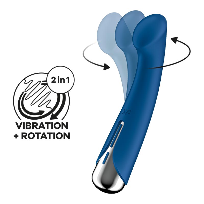 Vibromasseur point G rotatif Satisfyer Spinning G-Spot - Bleu