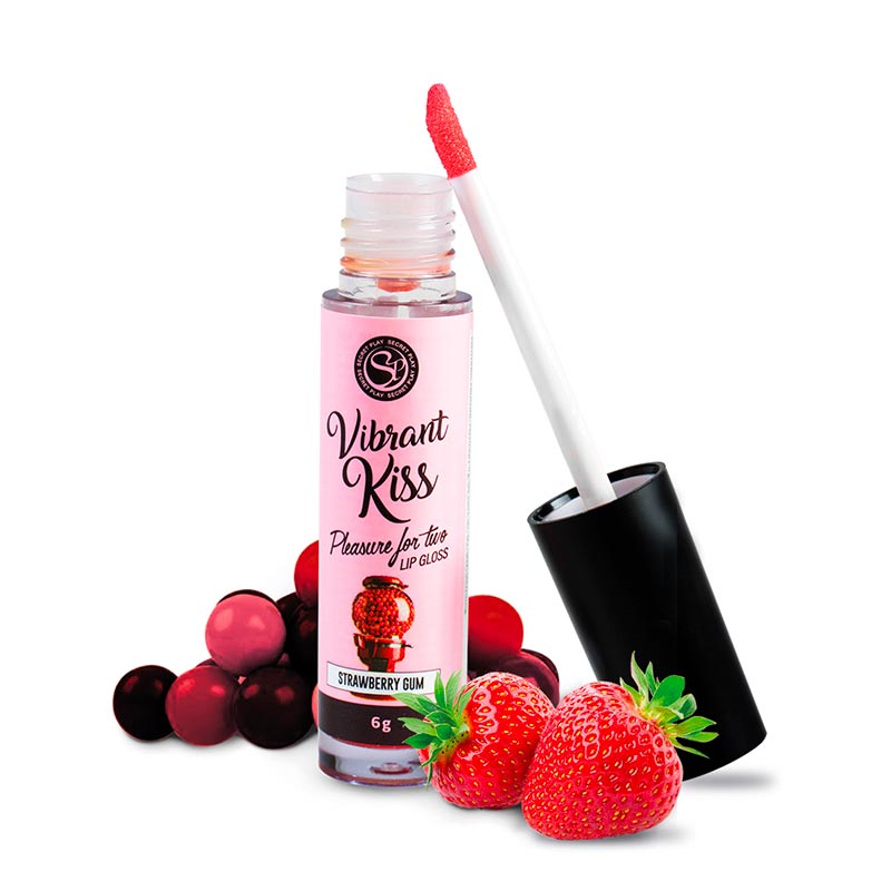 Gloss à lèvres stimulant Secret Play Vibrant Kiss - Chewing-gum fraise - 6 g