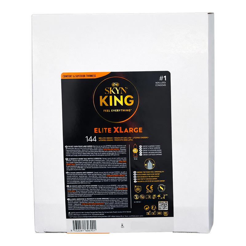 Manix Skyn Elite King Size (Grande Taille) - sans latex (144 Préservatifs)